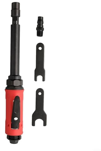 Amoladora neumática, mini amoladora recta neumática con bloqueo de seguridad, herramienta de cuello extendido de 1/4 pulgadas para pulido, eliminación de óxido, pulido de alta velocidad