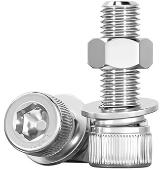 ORANXIN M5 x 120mm 2 pcs Edelstahl 304 Innensechskant Zylinderkopfschrauben Mutter Unterlegscheiben Bolzen Sätze Fassungskappen Bolzen Tassenkopf Kombinationen Schrauben