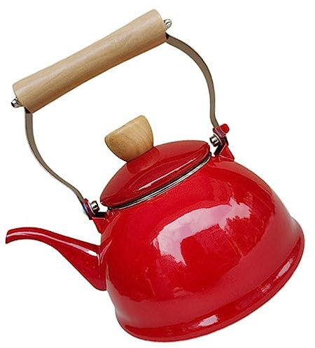OKUMEYR Hervidor De Esmalte Engrosado Tetera De Kung Fu Tetera De Flores Tetera Silbante Cafetera Percoladora Cafetera Silbante Tetera Antigua Tetera China Tetera Vintage Teteras Rojo