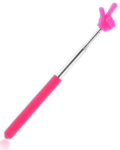 KGDUYC Punteros Telescópicos para Maestros, Maestros Palo Extensible Puntero Retráctil, Mini Puntero Retráctil para Profesores para Maestros Aula Ayudas Ayuda para Profesores (rosa)