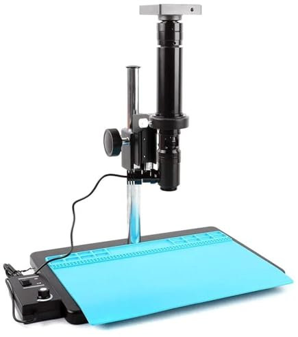 Microscope Microscope vidéo numérique monoculaire, caméra 8,3mp 4K 1080P HDMI USB, caméra 1400X (objectif 3,5x), lumière coaxiale, objectif à monture C, Source ponctuelle