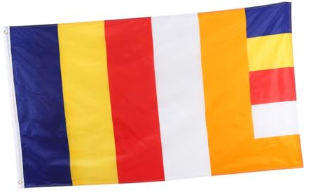 ibasenice Buddha-flagge Polyester Wimpel Für Außenbereich Gebetsfahne Buddhistische Flagge Dekoration Für Innen Und Außen Gebetsfahnen Für Außenbereich Buddhistische Gebetsfahne