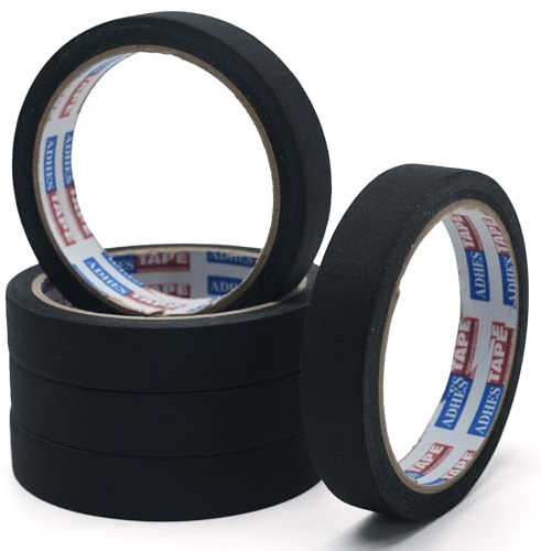 Adhes Wire Harness Tape, 5 Rolls 3/4-Inch x 50-Feet, High Temp Automotive Felt Cloth Tape for Engine Wire Loom, Noise Dampening, Cable Protection, and Electrical Bundling