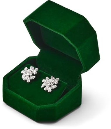 Oirlv Verde Oscuro Caja Para Pendientes De Terciopelo Estuche, | De Regalo Para Pendientes Para San Valentín Y Cumpleaños