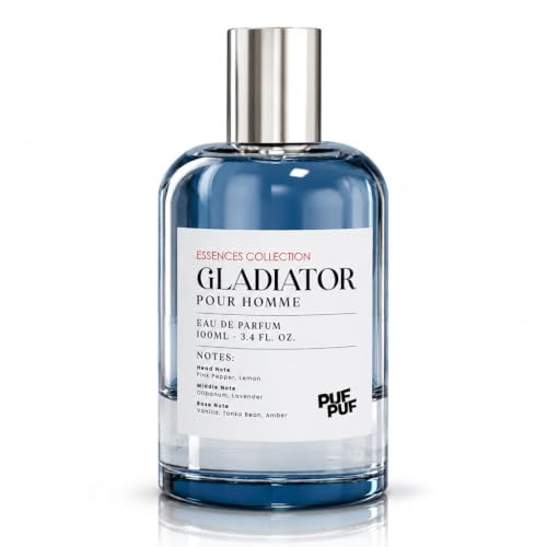 PufPuf Gladiator – Herren Eau de Parfum 100 ml, frisch & blumig, intensiver & langanhaltender Duft mit Zitrone, Lavendel, Vanille & Amber, maskulines Parfum für Männer