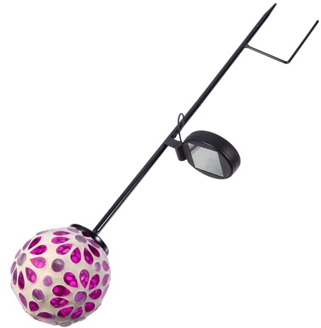 Toddmomy Lámpara Solar de Jardín Bola de Luz Exterior de Césped con Panel Solar Decoración Ambiental y Ahorro Energético Fácil Instalación sin Cables Encendido Automático Nocturno