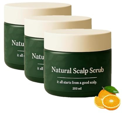 Lissima Exfoliante Natural para el Cuero Cabelludo: Limpieza Profunda y Nutritiva, Elimina la Caspa Eficazmente, Hidratante y Cómodo, Fórmula Botánica Suave para Todo Tipo de Cabello (3PCS)