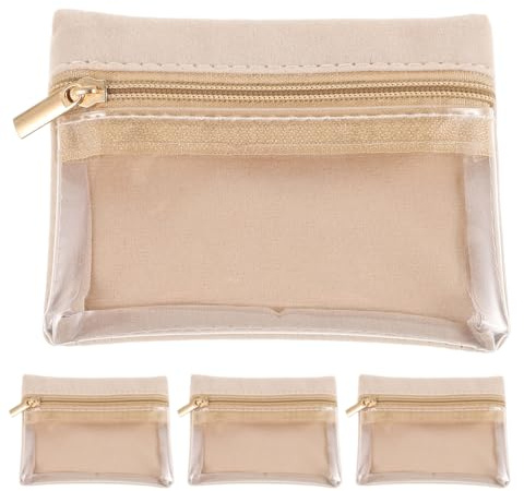 SWOOMEY Borsa porta-anelli da 4 pezzi: custodia organizer da viaggio - borsa trasparente con cerniera per orecchini, anelli, bracciali e accessori - custodia portaoggetti