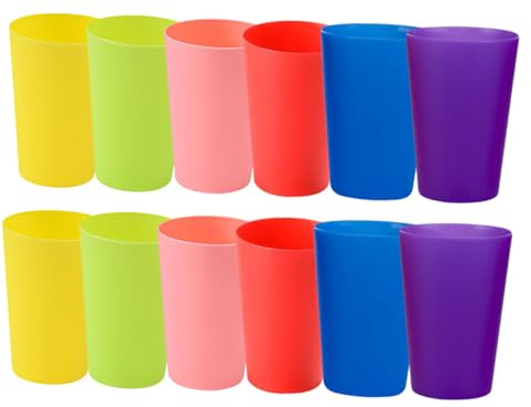 FIXOSHEE 12 pièces Jeu Éducatif de Gobelets Empilables Colorés pour Garçon Fille de Coordination Œil-Main Stimulation Cognitive et Motricité Fine pour Anniversaires et Activités