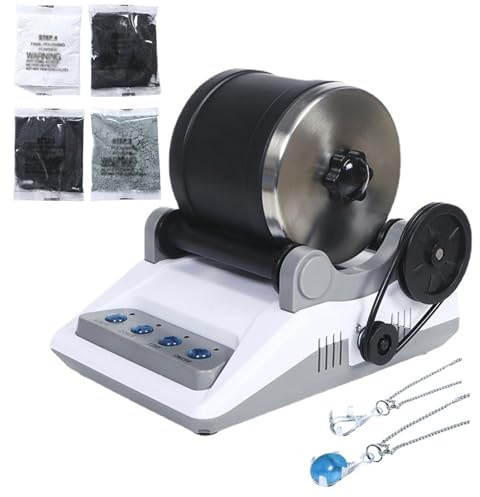 Electric Rock Tumbler Machine Kit with 7-Day Timer, Detachable Gem Grinder and Polishing Tool for Easy Use - Ideal for Adults and Kids