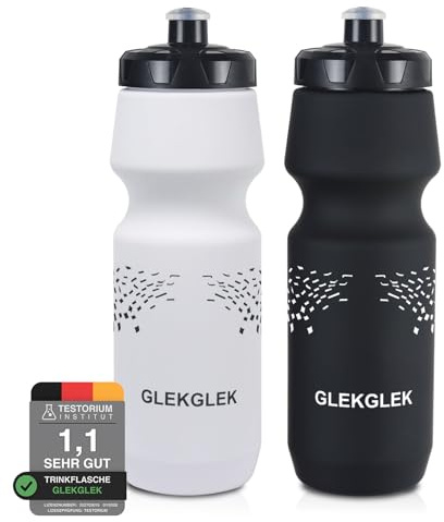 GLEKGLEK Auslaufsichere Sportflasche, Spülmaschinenfeste Fahrradflasche | Einfache Reinigung, Alltagstraining, Fitnessstudio, Tägliche Nutzung