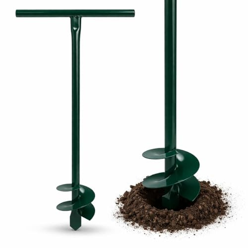 Trivella Manuale Cavabuche Punta Elicoidale in Acciaio 95cm X Ø 150mm ideale per Foraterra, Pali, Giardino e Terreno