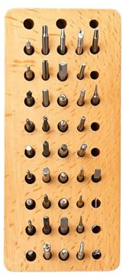 Punches Wood Tool Stand 30-hole Portable Wood Rack | Leather Craft Tool Holder for Machinist Work Workshop Hobby Repair Electronics Jewelry Bench Carving Electric