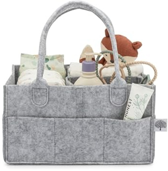 Parker - Organizador de pañales para bebé - Contenedor de almacenamiento para guardería y organizador de coche para pañales y toallitas de bebé
