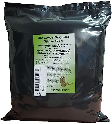 Castaway Organics Worm Food for Composting and Bait Worms (5 Pounds)