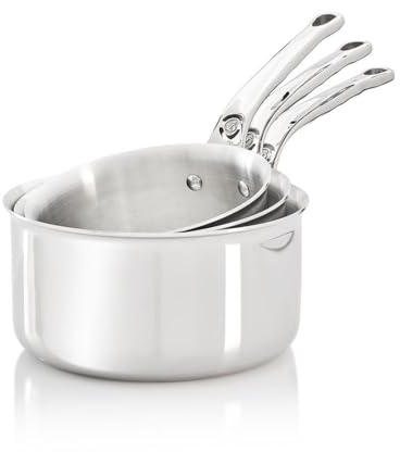 De Buyer - Set mit 3 AFFINITY-Kochtöpfen aus 5-lagigem Edelstahl - 16, 18 und 20 cm - 3706.01