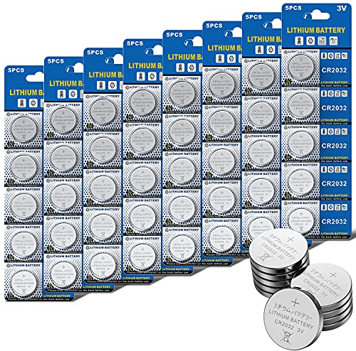 GutAlkaLi CR 2032 Batterien CR2032 Lithium Knopfzellen/Knopfbatterien (3V, 40-er Pack)