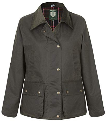 Portmann Dam Belmont vaxjacka, storlekar 8/XS till 20/3XL