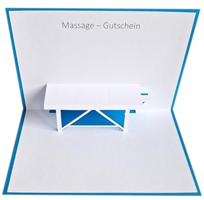 Massage-Gutschein Pop up Karte