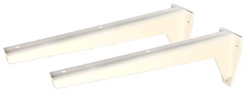 Sunload Regalbodenträger Schwerlastträger L-Profil Konsole Stahl verzinkt weiß pulverlackiert (2 x 200 mm)