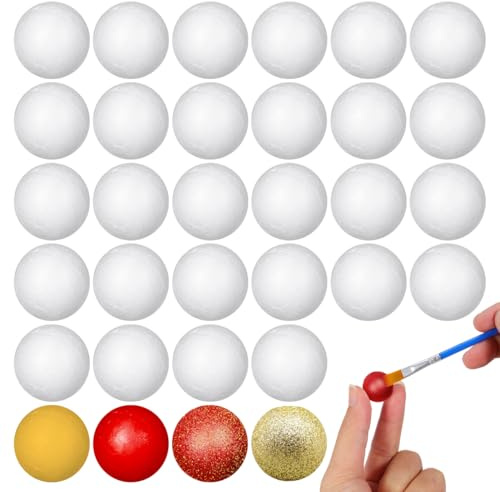 Supvox 100 WeißE Polystyrolkugeln 2cm Glatte Bastelball Vollkugeln FüR Hochzeitsdekoration Weihnachtsdeko Und DIY Bastelprojekte