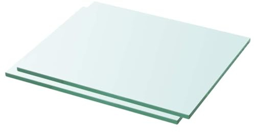 vidaXL Regalböden 2 STK. Glas Transparent 30x20 cm