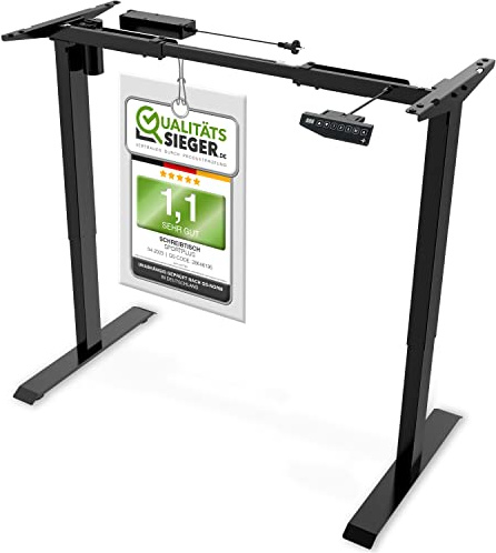 SportPlus Höhenverstellbarer Schreibtisch - Höhenverstellbar elektrisch Tischgestell - Elektrischer Schreibtisch Büro, Homeoffice - Standing Desk Memory Funktion & Anti-Kollisions-Schutz