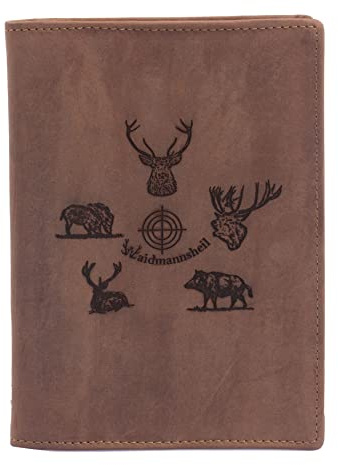 FFelsenfest Waffenscheinmappe mit Jagdmotive Ausweishülle Hülle DIN A6 Etui für Jagdschein, Begehungsschein, Waffenbesitzkarte