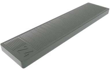 BAUHELD Verglasungsklötze 20x100 x 5mm 500 Stück - Fenster-Abstandshalter aus Kunststoff - Unterleg-Keile mit Feinriffelungen - Als Fensterkeile, Unterleger, Unterlegplatten, Ausgleichsplättchen