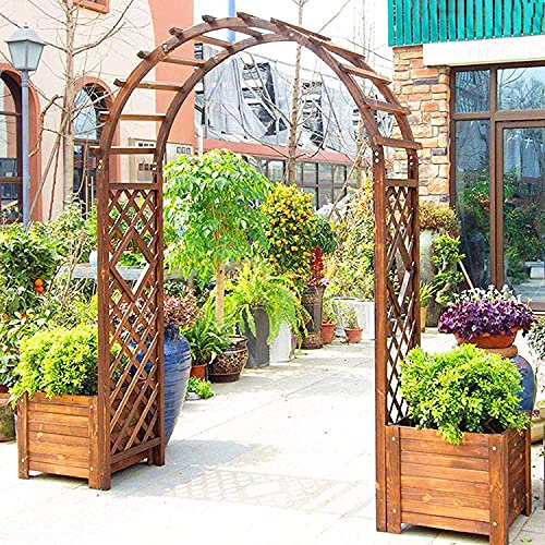 Garden Arches Wooden Garden Corner Arbour For Roses Climbing Plants Heavy Duty Plant Cage (1.4m/4.6ft)