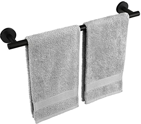 KES Porte-Serviettes Salle de Bain Noir Barre Porte Serviette Acier INOX SUS304 Murale 50 CM, A2000S50B-BK