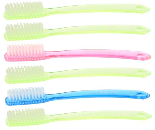 GLEAVI 6 Stück-pack Superharte Zahnbürste für Erwachsene Zahnbürsten Hart mit Harten Nylonborsten Rutschfest für Tägliche Zahnreinigung
