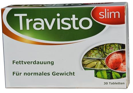 Travisto slim Aflofarm, 30 Tabletten, für normale Verdauung, auch der Fette, normales Gewicht, mit Maulbeerblättern für normale Aufnahme der Kohlenhydrate,