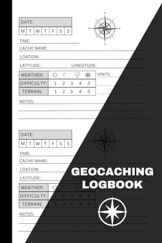 Geocaching Logbook: Geocache Journal for Keeping Track of Your Adventures and Treasures