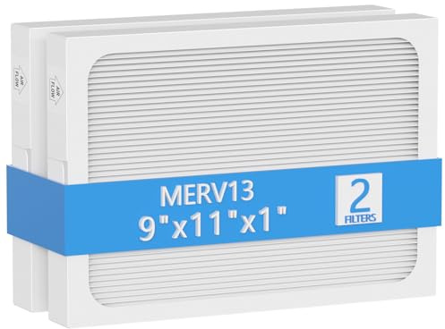 Filtro deshumidificador de repuesto MERV 13 de 9 x 11 x 1 compatible con Santa Fe Compact70, Ultra70, Element, Compact2, UA 65H, modelos de deshumidificador
