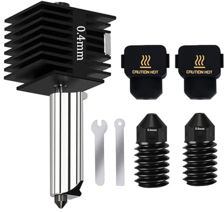 LANKEGU Upgrade-Hotend-Kit für Bambu Lab A2L/A1/A1 Mini, Hot-End-Baugruppe 0,4/0,6/0,8 mm Düse aus gehärtetem Stahl und Silikonsocke für Bambu Lab 3D-Druckerteil