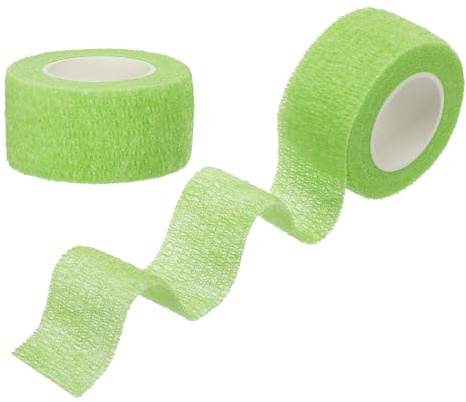 PATIKIL Sport Selbstklebendes Band, 2er Pack 2 X 5 Yards Verband Wickel Atmungsaktives Elastisches Band Verhindert Fingerreibung für Golf Baseball Volleyball, Grasgrün