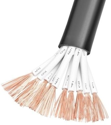 2 Meter Elektrokabel, Elektrischer Draht Flexibles PVC 0.5mm² - 2.5mm² wählbar RVV Kupferkabel(50-core x 0.75mm²)