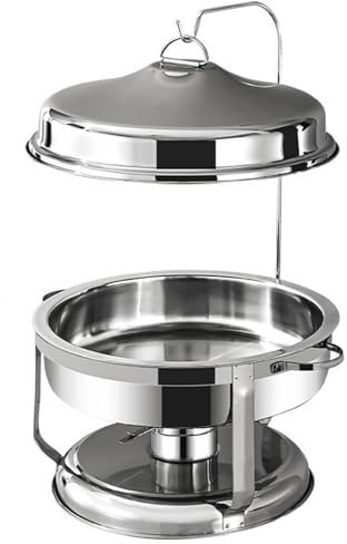 CUSYHJ Set di stufa a buffet per pentola calda in acciaio inossidabile-server e riscaldamento con coperchio d'attacco, attrezzatura per contenitore isolato per buffet di pentola