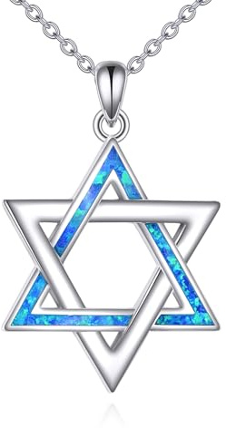 AINFQY Opal Kette für Damen 925 Sterling Silber Blauer Opal Anhänger Halskette Schmuck Geschenk