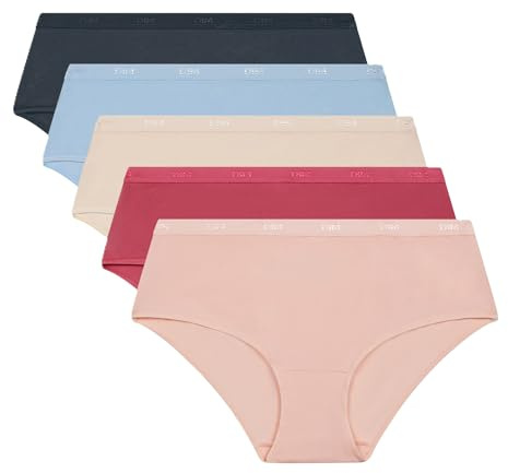 DIM Boxer Femme Lot de 5 | Les Pockets Ecodim Toucher Doux | Coton Stretch | Finitions Extra Plates | Confort Quotidien | Multicolore