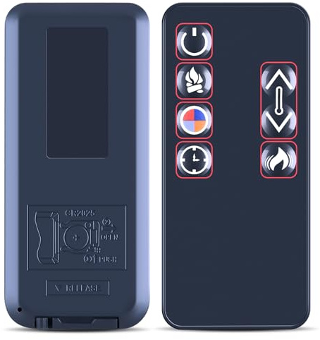 TCNOUMT Replacement Remote Control intended for Real Flame Electric Fireplace 13057E13057E-VGY 8020E 8020E-W 8020E-CO
