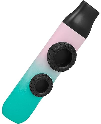 Doppelloch Kazoo 1 Satz Professionelles Kazoo Musikinstrument | Abs, mit Zubehör, Tragbar für Outdoor und Leicht zu Nutzen ohne Musiktheorie