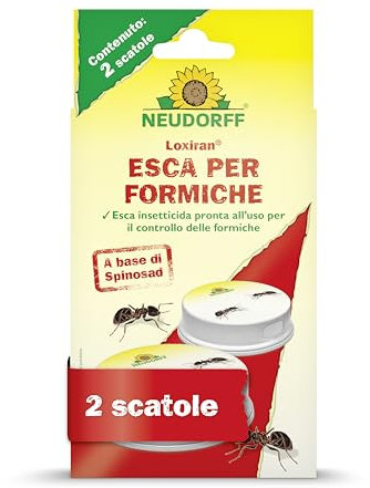 Neudorff Loxiran Esca per Formiche – Esche pronte all'uso per il controllo delle formiche e dei nidi di formiche all'interno e all'esterno della casa, 2 scatole