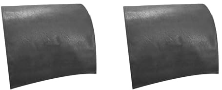 Hlxnyami 2X Rutschfester Kopfstützenschutz Aus Kunstleder für Liegesessel, Kopfstützenbezug für Möbel, Schonbezüge, Bezug, Schwarz