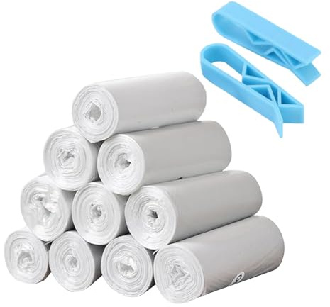 360 Stück 3L kleine Müllbeutel, Müllbeutel für Mini-Schreibtisch-Mülleimer, Badezimmer, Büro, Auto, Müllbeutel, Lebensmittelabfallbeutel, weiß (30 x 35 cm)