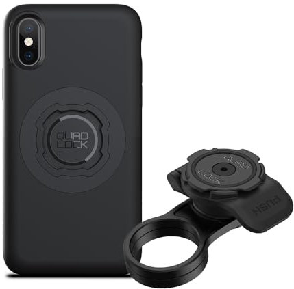 QUAD LOCK Vorbaukappe Fahrradhalterung Kit mit MAG Handyhülle für iPhone X/XS