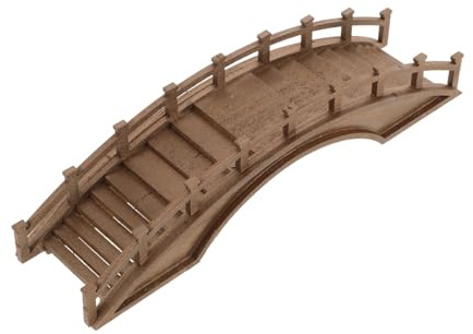 Cabilock Miniatur Holzbogenbrücke Aus Massivem Holz Dekorative Miniaturbrücke Für Mikro Landschaften Kleiner Gartenbrücke Mit Bogen Robustes Brückenmodell Für Miniaturszenen Und Foto Requisiten