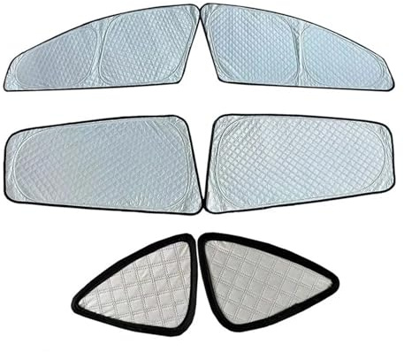 Couverture fenêtre Voiture Pare-Soleil Épais pour Tesla pour Model 3 YXS 2025 Pare-Soleil pour Vitres Latérales Pare-Brise Avant Et Arrière Store Occultant pour Puits Lumière(MS 6p Side Window)