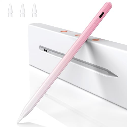 BAZO Stift für iPad Apple Pencil 2. Generation Schnellladeleistung Palm Rejection Neigungssensitivität Stylus für Pro 13''/12,9''/11''/ iPad 6-10.Gen/Mini 5/6./Air 3/4. Rosa Farbverlauf